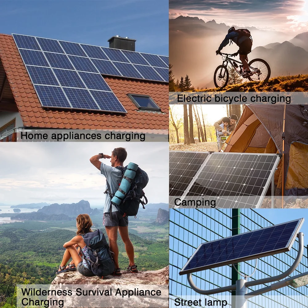 Solar Panel Kit, Portable Solar Panel Charger 2 USB Ports With Controller OBD Plug For Camping For Travel