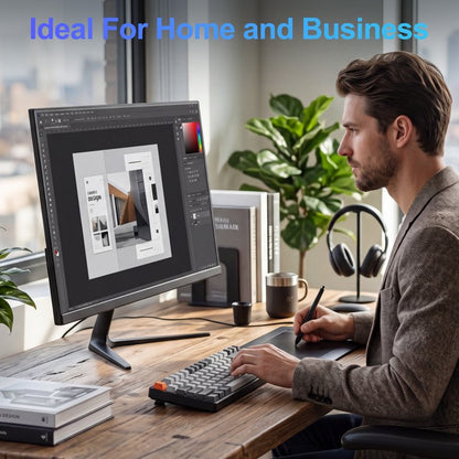 24 Inch Gaming Monitor 1K 200Hz High Refresh Rate 1ms Response 1920x1080 Resolution 100% NTSC Color Gamut HD Multimedia Interface DP Interface 24 Inch Black 200Hz+frameless