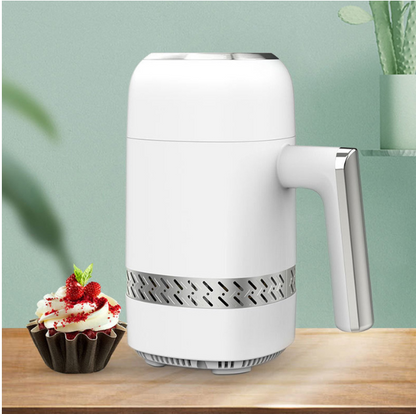 300ML Ice Cream Maker, Household DIY Fully Automatic Fruit Ice Cream Machine, No Pre-Cooling Required For 6 One-Touch Programs, 90 Mins Fast Serving, White