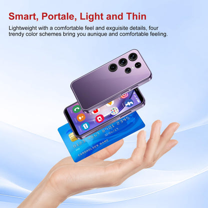 3G Mini Smartphone 3.5 Inch Android 10 Dual Sim 4GB+64GB Memory Face ID Premium Child Phone with WiFi Bluetooth for Kids Student Pocket Cellphone, Black