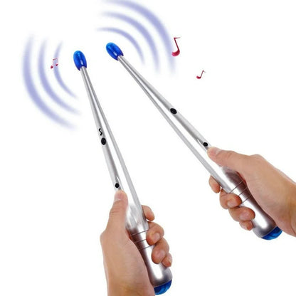 Electric Drum Sticks, 1 Pair Electronic Air Drum Rock Beat Rhythm Stick Percussion Instrument Tool for Kids