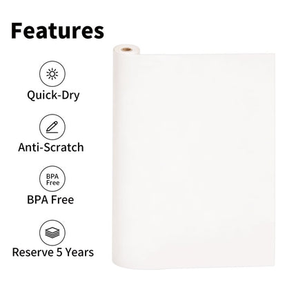 4 Rolls Thermal Paper US Letter (216mm/8.5" Width, 7.8m Long, Φ1.18") Compatible with Bluetooth Portable Thermal Printers, Quick-Dry Thermal Paper for Documents Picture Homework, 28 Sheets/Roll