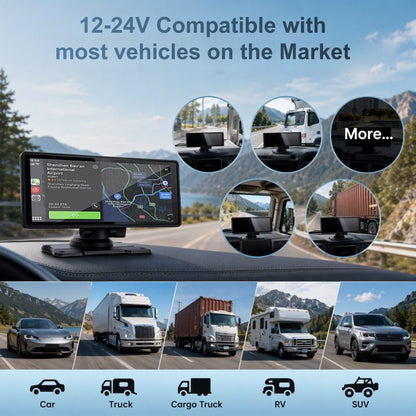 10.26" Wireless Carplay Screen for Car 4K Dash Cam Carplay & Android Auto, Includes 32GB SD Card, 1080p Backup Camera, Map Navigation/Mirror Link/Voice Control/Bluetooth/Music Player, Plug & Play