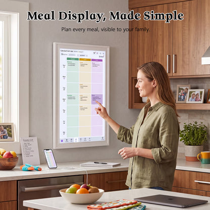 Smart Digital Calendar 21.5 Inch Touchscreen WiFi Interactive Display Digital Calendar Planner with APP 32G Memory