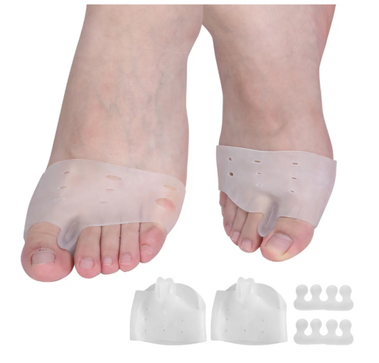 2 Pairs Silicone Corrector Relief Gel Toe Separator Hammer Toe with Forefoot Pads,Bunion Corrector