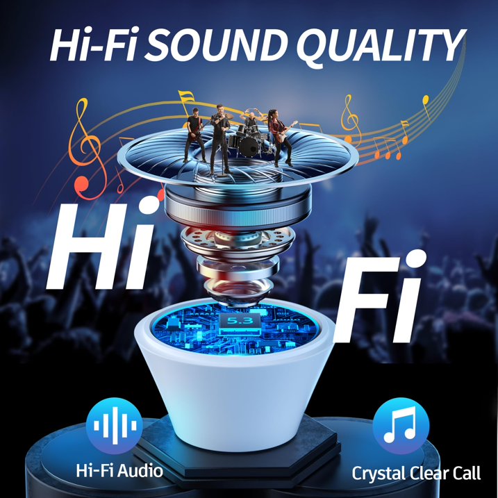Language Translator Earbuds Support 140+ Languages Two-Way Translator Device, Wireless Bluetooth Earbuds with LED Power Display, Voice Translation for Travel Business Learning Gaming Sports