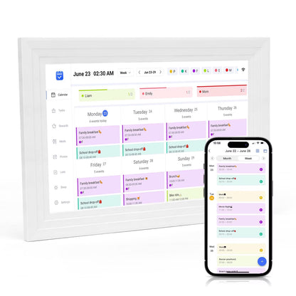 10.1 inch Wall Planner Digital Calendar & Chore Chart, WiFi Smart Touchscreen Interactive Display for Family Schedules/Meal Planner, Display Digital Calendar Great Gifts for Organizing Your 2026 Year