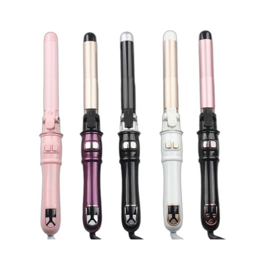 Hair Curling Iron, Automatic Curling Iron Wand with Ceramic Barrel, Crimping Iron Hair Crimper with Adjustable Temperature, Pink Hair Curlers Salon Hair Styling Wands for Women & Girls, Ideal Gift