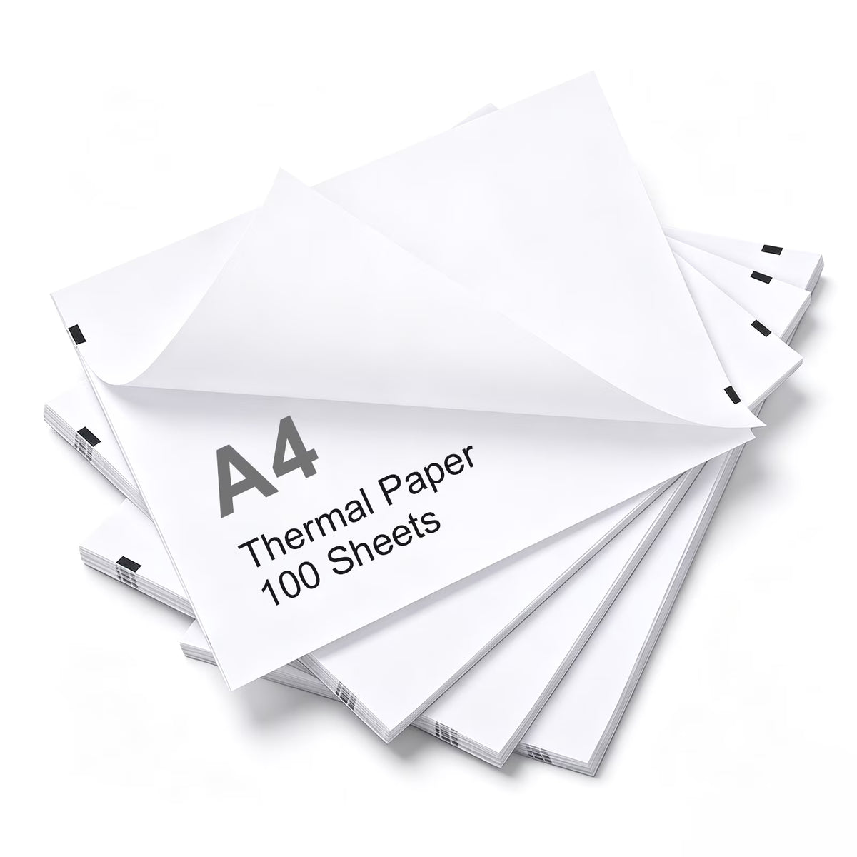 100 Sheets A4 Thermal Paper (Folded), 8.27x11.69' Thermal Paper(210 x 297 mm) for Portable Thermal Printer, Compatible with No Ink Printer, for Travel or Home Work, Printing Contract, Picture, etc