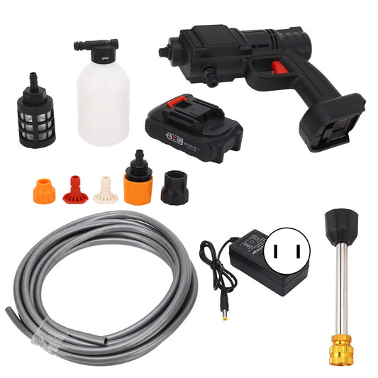 21V Cordless Pressure Washer, Handheld Power Pressure Cleaner With 2 Nozzles For Floor Cleaning&amp;Washing Car