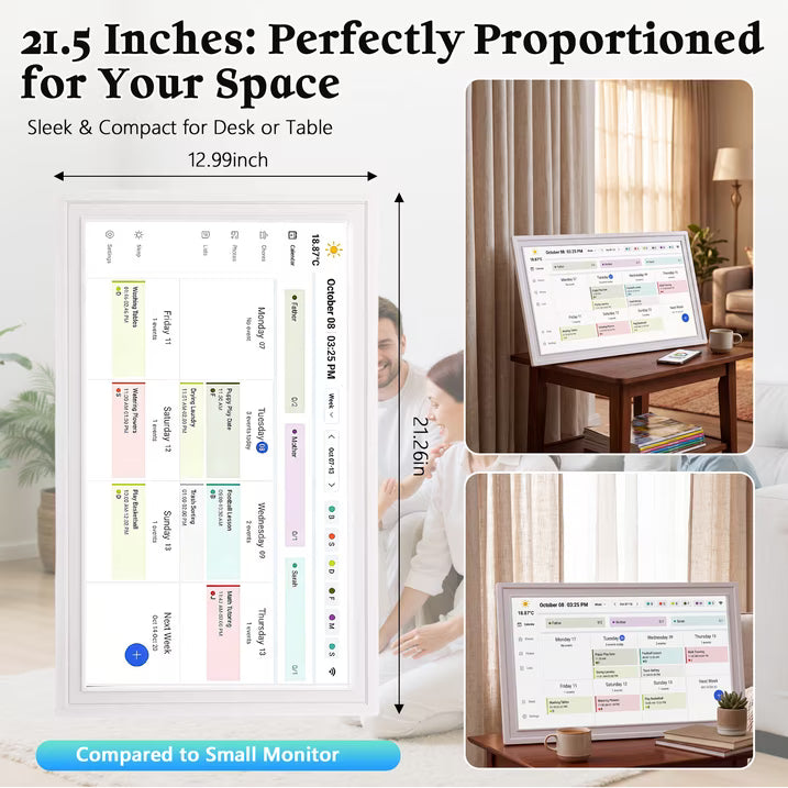 Smart Digital Calendar 21.5 Inch Touchscreen WiFi Interactive Display Digital Calendar Planner with APP 32G Memory