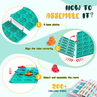 Board Games Educational Learning Toys, Logical Road Builder Games STEM Family Board Game, Large Educational Smart Brain Teasers Puzzles Toys, Preschool Early Montessori Birthday Gifts for Kids 3+
