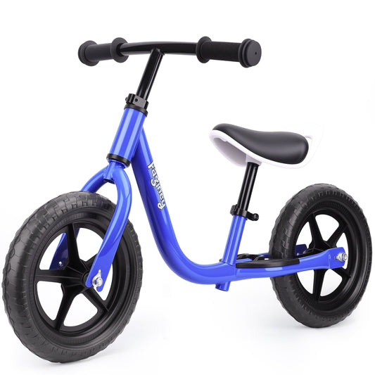 12-Inch Balance Bike No Pedal Lightweight Bike for Boys Girls 1.5 to 4 Years Old, Toddler Bike with Adjustable Seat, Carry Handle