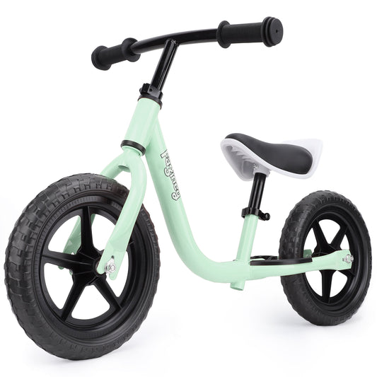12-Inch Balance Bike No Pedal Lightweight Bike for Boys Girls 1.5 to 4 Years Old, Toddler Bike with Adjustable Seat, Carry Handle