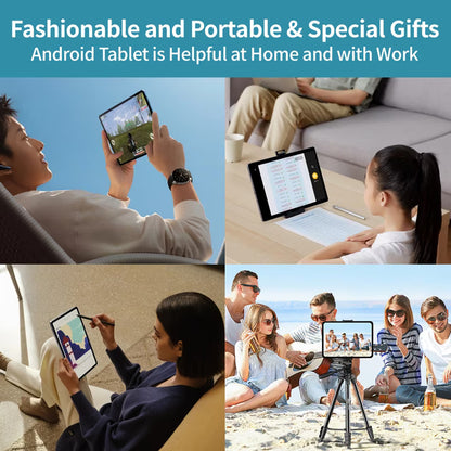 10.1 inch Tablets 8GB RAM 128GB ROM 512GB Expand Android 11 Tablet, 1920x1080 HD Touchscreen, 8MP+16MP Dual Camera, 7000mAh Battery, 8-Core Processor, WiFi Bluetooth, Gray