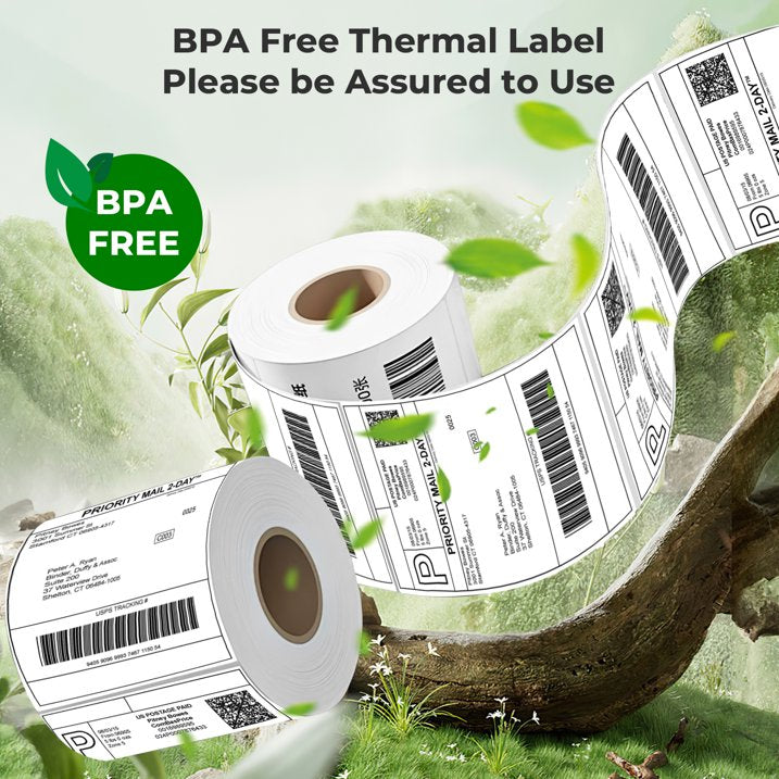 4" x 6" Direct Thermal Labels, 350 Pcs/1 Rolls Shipping Labels Roll for Shipping & Mailing, Commercial Grade Perforated White and Permanent Adhesive, Compatible with Most Thermal Printers