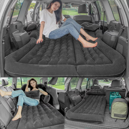 DOACT Car Air Bed,Car Air Mattress Vehicle Inflatable Thickened Travel Bed Sleeping Pad Camping Accessory,SUV Air Mattress