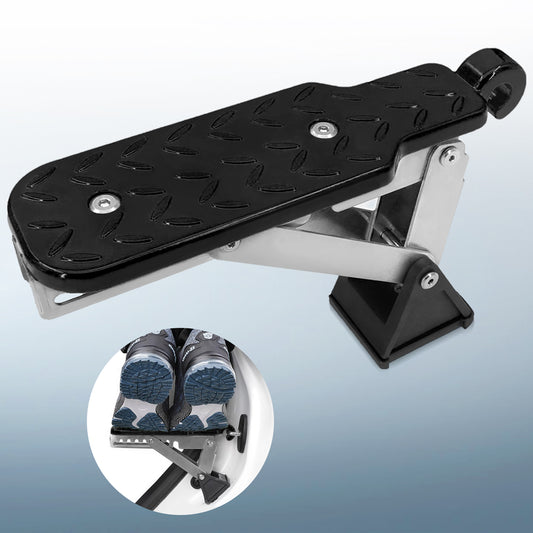 Car Door Step 7 Gear Adjustable Car Step Hook and Foldable Foot Pedal Supports Both Feet,Max Load 500 lbs for Most Cars, SUVs and Trucks, Black