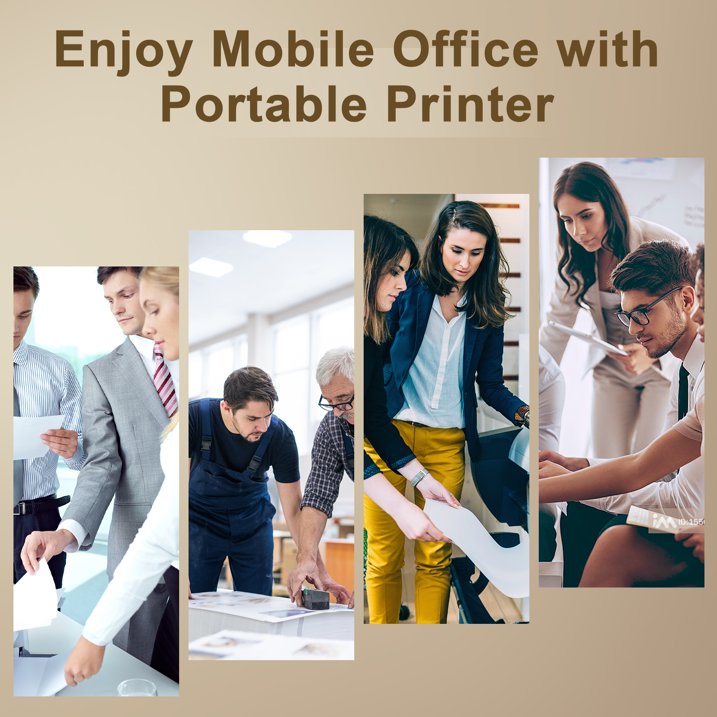 100 Sheets A4 Thermal Paper (Folded), 8.27x11.69' Thermal Paper(210 x 297 mm) for Portable Thermal Printer, Compatible with No Ink Printer, for Travel or Home Work, Printing Contract, Picture, etc