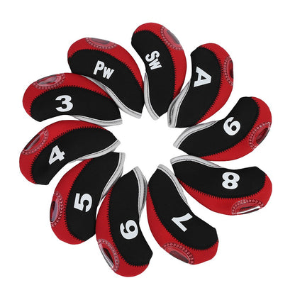 10pcs Waterproof Golf Club Iron Head Covers Putter Set Protector Case Golf Accessory, Golf Driver Head Cover, Golf Covers