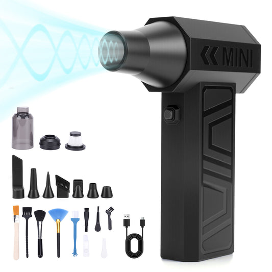 Compressed Air Duster, 105000RPM Handheld Vacuum 4 Gear Adjustable Rechargeable Brushless Motor Air Blower for Keyboard,Computer,Car,Home
