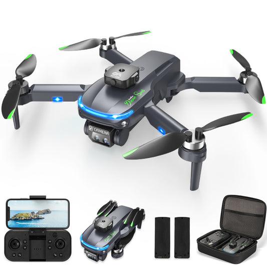 FAGINEY Drone with Camera for Adults and Beginners, 1080P Wifi Photo Video FPV Drone Brushless RC Quadcopter with 3 Batteries & Carrying Case, Black