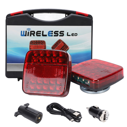 Wireless Trailer Lights, Magnetic Trailer Light For Towing, Portable Rechargeable LED Tow Lights Kit For Trucks, Boat, RV