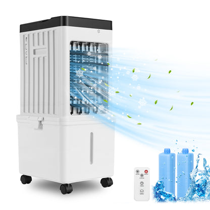 3-in-1 Evaporative Air Cooler Portable Air Cooling Oscillation Fan with Remote Control for Home,White