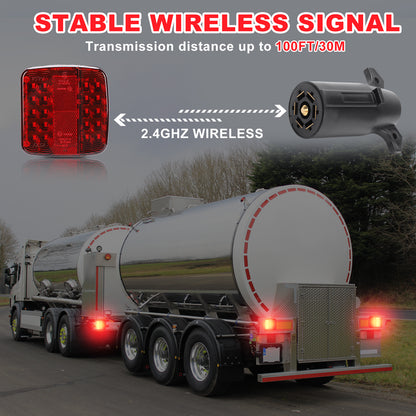 Wireless Trailer Lights, Magnetic Trailer Light For Towing, Portable Rechargeable LED Tow Lights Kit For Trucks, Boat, RV