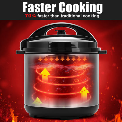 5.5 Quart Electric Pressure Cooker, 16-in-1 Multi-Functional Slow Cooker, Rice Cooker, Saute Pan, Soup Pot, Egg Cooker, Warmer, Preset Cooking, Stainless Steel