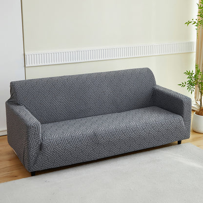 3 Seaters 3D Stretch Sofa Couch Slipcover Furniture Protector, Non Slip Soft Fabric Couch Cover, Gray