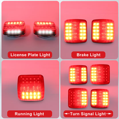 Wireless Trailer Lights, Magnetic Trailer Light For Towing, Portable Rechargeable LED Tow Lights Kit For Trucks, Boat, RV