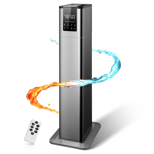 Humidifiers for Large Rooms, 13L/3.43Gal Top Fill Floor Humidifiers Cold Mist for Bedroom, Remote Control, Humidity Setting, Timer,Quiet, Aroma Box,Safety Lock
