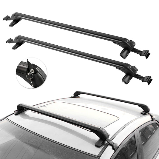 Universal Car Roof Rack, 2 pcs 43" Crossbar with Anti-Theft Lock for Suv/car Roof Cargo Carrier Rails