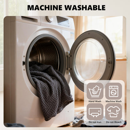 4 Seaters 3D Stretch Sofa Couch Slipcover Furniture Protector, Non Slip Soft Fabric Couch Cover, Gray