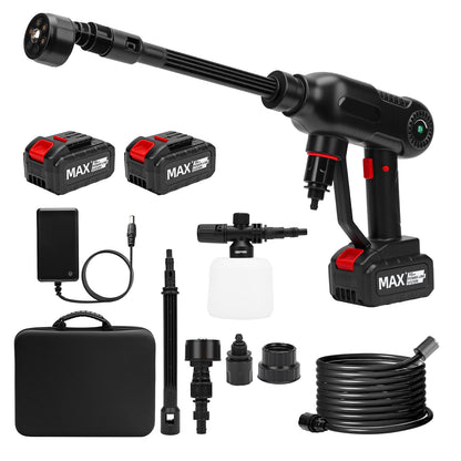 1000PSI Cordless Pressure Washer, Brushless Motor Power Washer with 6-in-1 Adjustable Nozzle, 3-Speed Adjustable LCD Screen for Cars, Yard, Floor, Patio Cleaning