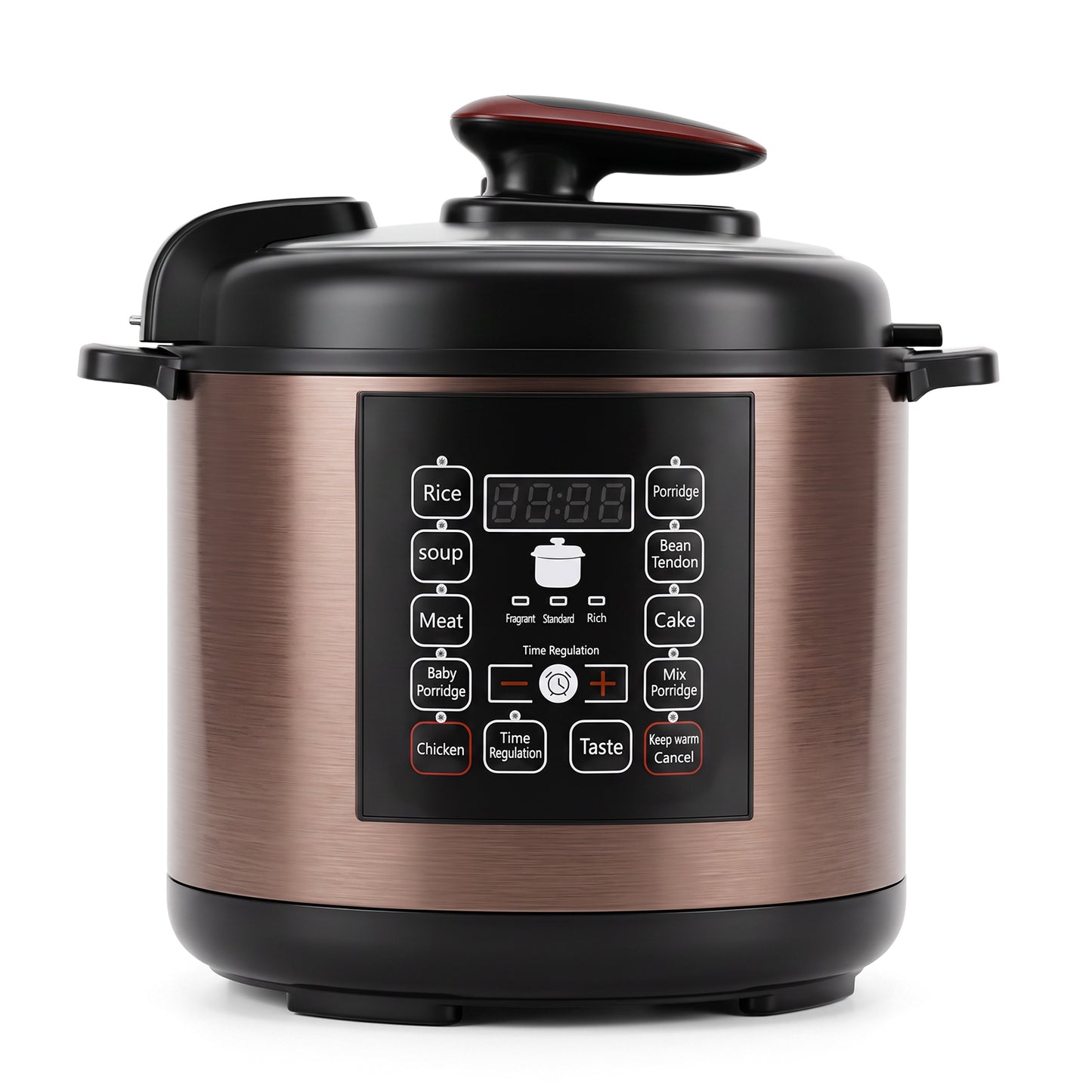 6.5 Quart 12-in-1 Electric Pressure Cooker with Multi-Function Features and Stainless Steel Pot, Gold