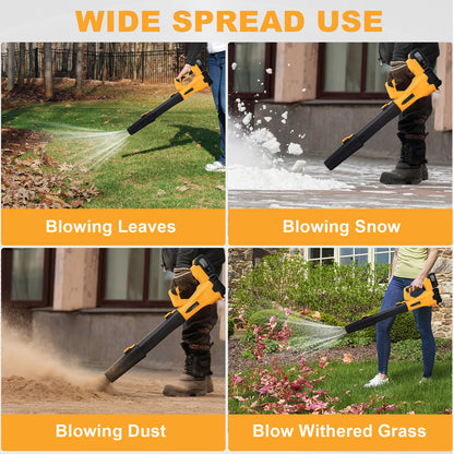 21V Cordless Leaf Blower,160 MPH 580 CFM, 6 Speed Mode with 2x 4.0Ah Battery Pack and Charger,for Lawn Care, Patio Cleaning, Blowing Leaves and Dust