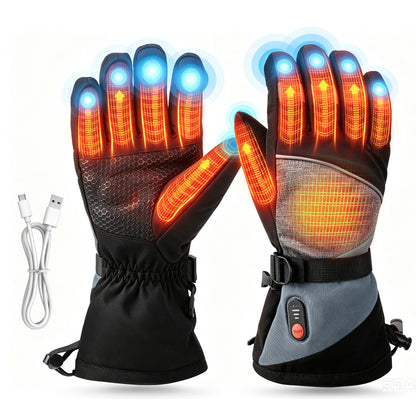 Rechargeable Heated Gloves for Men Women Touchscreen for Hand Warmers Heater Cold Winter Gloves,Snowmobile Camping Cycling Skiing Hiking Working(Without Bayyery)
