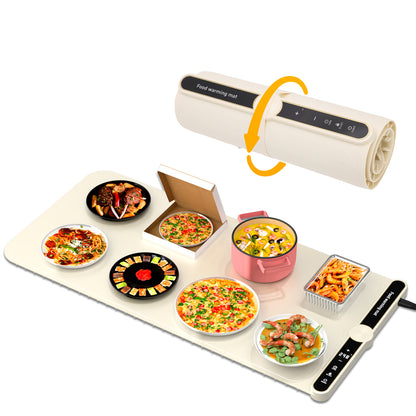 Food Warming Mat, (XL 32"x15") Electric Warming Tray for Buffets Party, Fast Heating for Food with 9 Level Adjustable Temperature and 6 Hours Timer,18 Hours Auto Shut Off, Food Warmer
