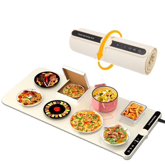 Food Warming Mat, (XL 32"x15") Electric Warming Tray for Buffets Party, Fast Heating for Food with 9 Level Adjustable Temperature and 6 Hours Timer,18 Hours Auto Shut Off, Food Warmer