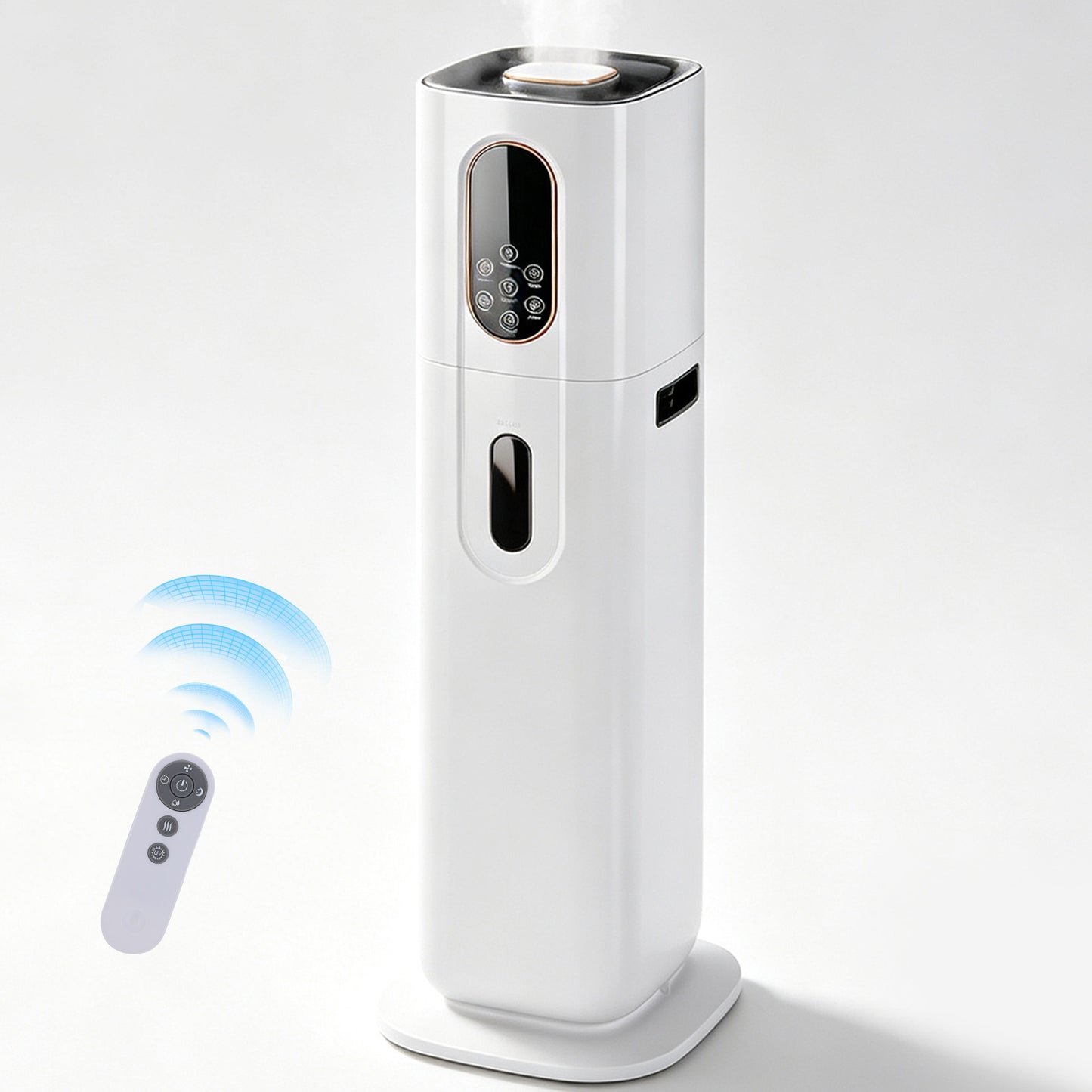 Humidifiers for Bedroom 1000 sqft, 2.4Gal/9L Humidifier Large Room Warm & Cool Mist,with 360°Nozzle & Essential Oil Diffuser, Top Fill Large Room Humidifiers for Home Office Plants, White