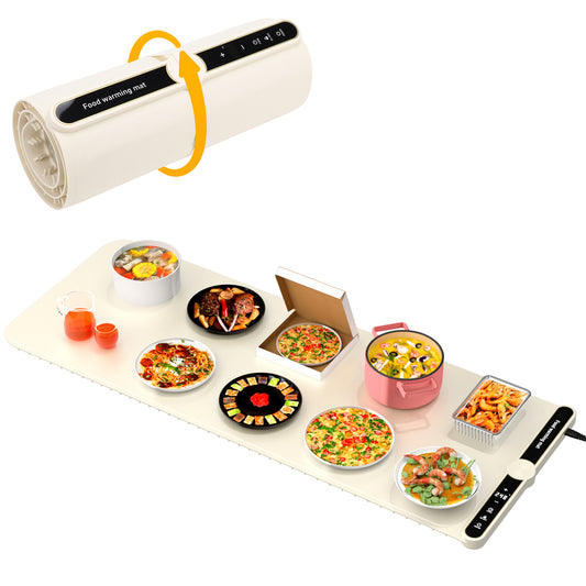 Food Warming Mat, (XXL 39"x15") Electric Warming Tray for Buffets Party, Fast Heating for Food with 9 Level Adjustable Temperature and 6 Hours Timer,18 Hours Auto Shut Off, Food Warmer