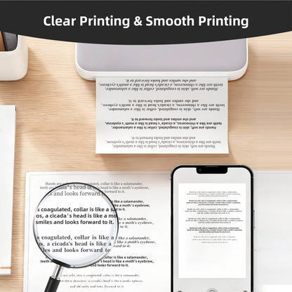 4 Rolls Thermal Paper US Letter (216mm/8.5" Width, 7.8m Long, Φ1.18") Compatible with Bluetooth Portable Thermal Printers, Quick-Dry Thermal Paper for Documents Picture Homework, 28 Sheets/Roll
