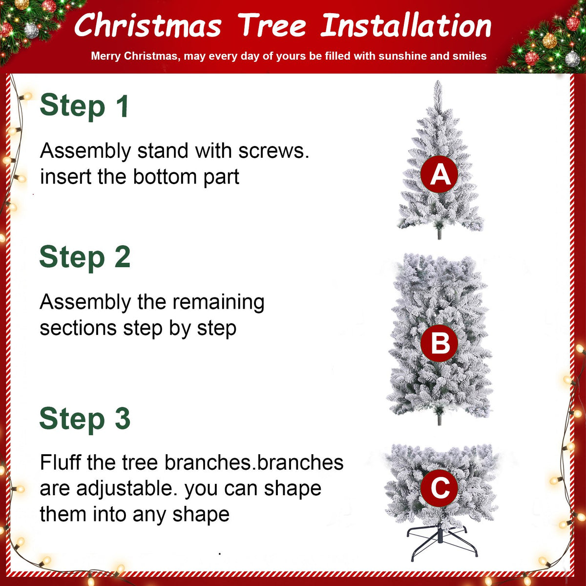 6ft Pencil Christmas Tree, Artificial Slim White Christmas Tree with 436 PVC Needles & Folding Metal Stand, Unlit Xmas Tree for Home Office Shops Hotels Decoration