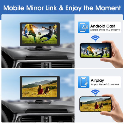 9" Wireless CarPlay Screen with Car Play & Android Auto for Car, 32GB SD Card, 4K Dash Cam, Voice Control, Backup Camera, Bluetooth, Mirror Link, Navigation, AUX, Plug and Play Car Stereo