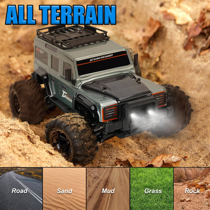 RC Cars 1:16 4WD 55KM/H Fast 2.4G Remote Control Car All Terrain Off Road RC Trucks for Adults Kids, with 2 Batteries