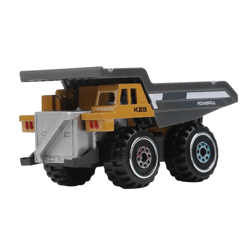 12 Pieces Alloy Small Construction Cars Vehicles, Die Cast Mini Construction Truck Toys Set, Excavators Mixer Truck Bulldozers Forklift Dump Truck Toys for Birthday Gifts