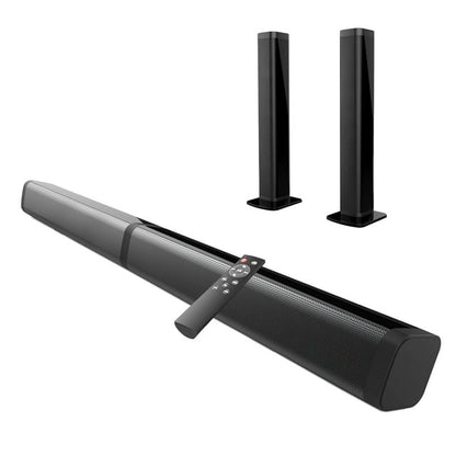 2 in 1 Separable Sound Bars for TV, Bluetooth 5.0 Surround Sound System for TV Wireless Connect, 37 Inch Soundbar for Home Theater, ARC/Optical/USB Cables & Remote TV Speakers, Wall Mountable