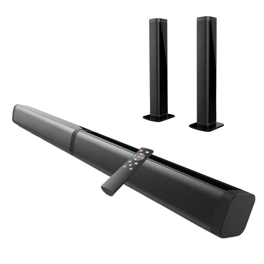 2 in 1 Separable Sound Bars for TV, Bluetooth 5.0 Surround Sound System for TV Wireless Connect, 37 Inch Soundbar for Home Theater, ARC/Optical/USB Cables & Remote TV Speakers, Wall Mountable